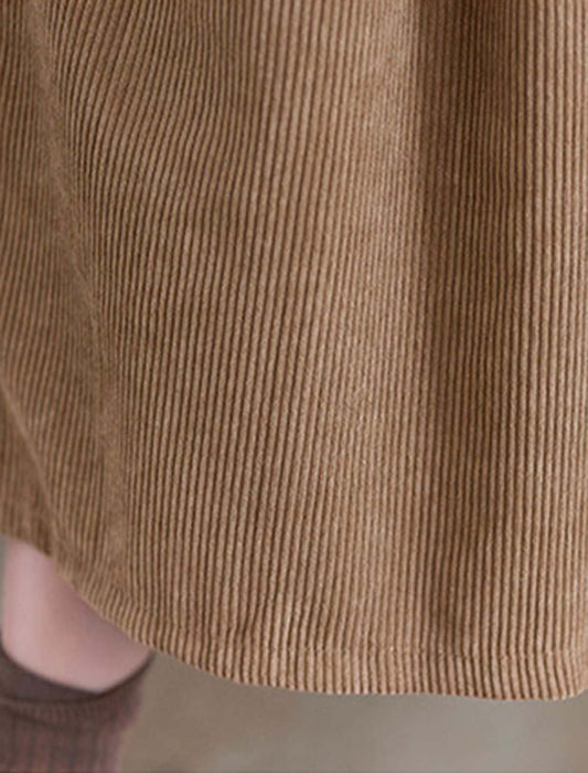 【近日入荷】ベルト付サイドポケットコーデュロイキュロット※3月下旬～4月上旬入荷予定