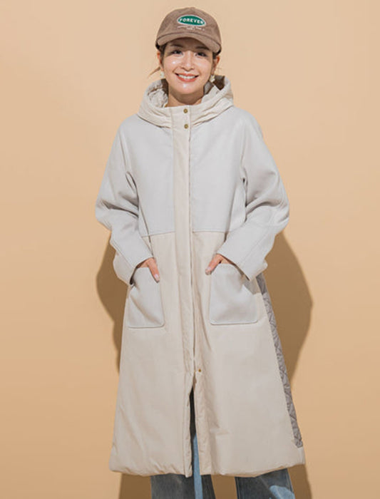 VICKY＞【大人のカジュアルアウター】ストレッチウール切替コート 