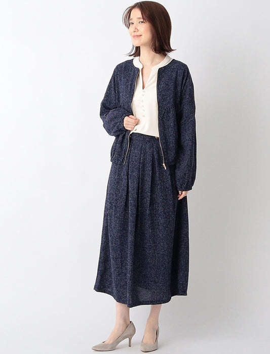 ＜PORTE＞【学校行事/セレモニー】ツイードタックスリットスカート