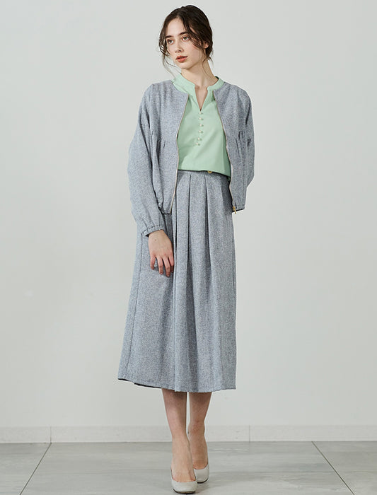 ＜PORTE＞【学校行事/セレモニー】ツイードタックスリットスカート