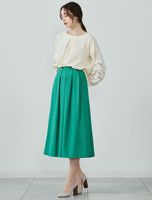 ＜PORTE＞【学校行事/セレモニー】ツイードタックスリットスカート