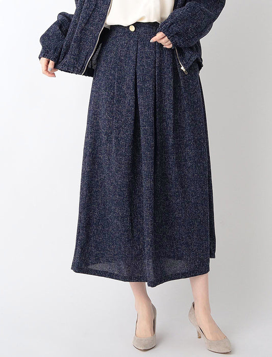 ＜PORTE＞【学校行事/セレモニー】ツイードタックスリットスカート