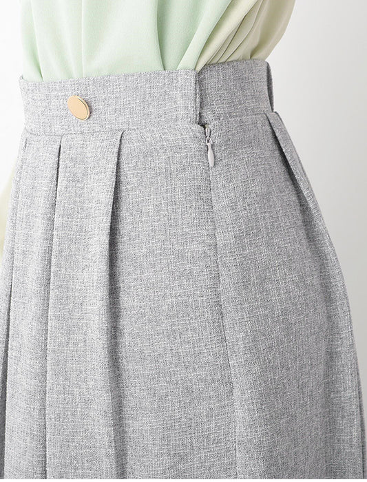 ＜PORTE＞【学校行事/セレモニー】ツイードタックスリットスカート