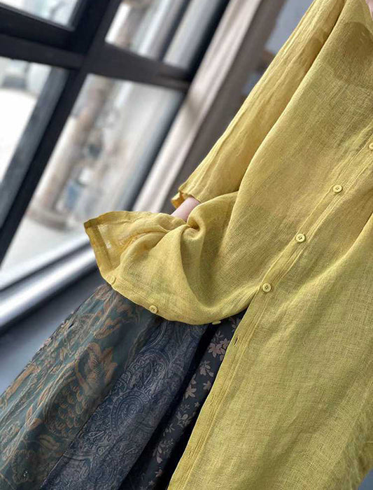 シャツロングカーディガン