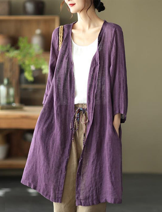 シャツロングカーディガン