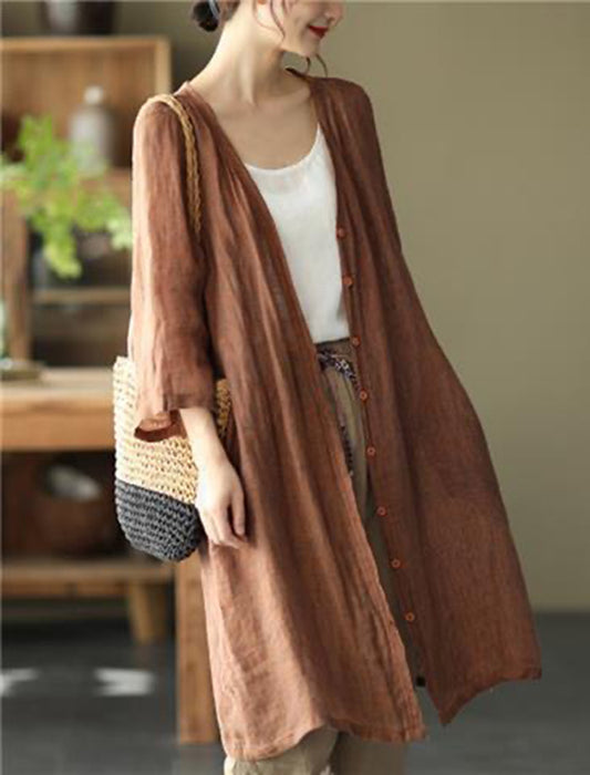 シャツロングカーディガン