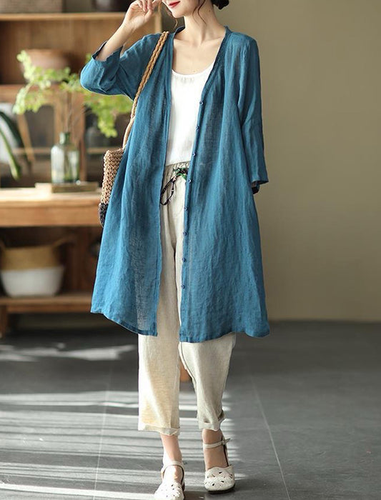 シャツロングカーディガン