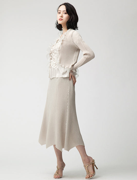 SPECCHIO＞シャトルプリーツ 変形ヘムラインスカート | Northmall  