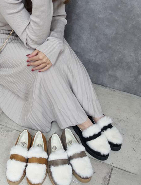 ファー付厚底モカシンボアシューズ | Northmall（ノースモール）暮らし