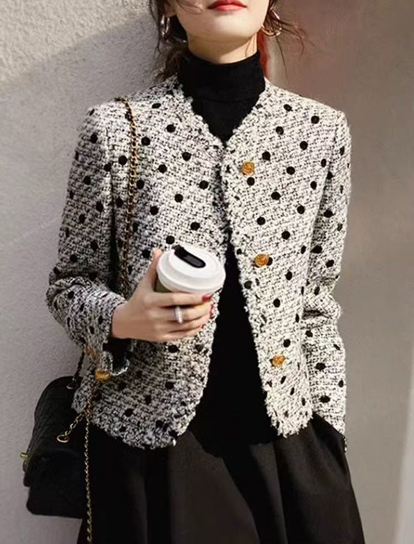 ドット柄ツイード調ジャケット | Northmall（ノースモール）暮らしを