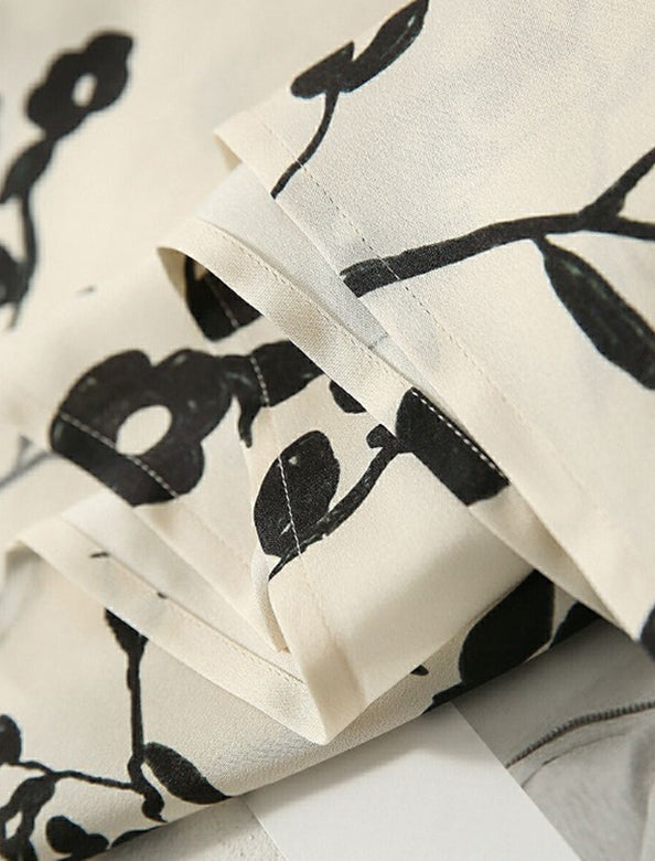 モノトーンフラワープリントブラウス | Northmall（ノースモール