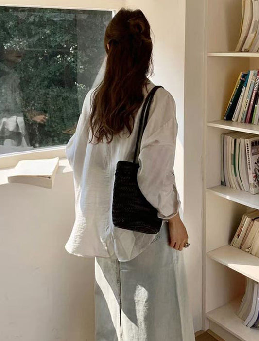 シアーシャツ×キャミソール アンサンブル