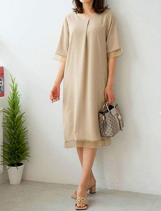 上品シアーワンピース