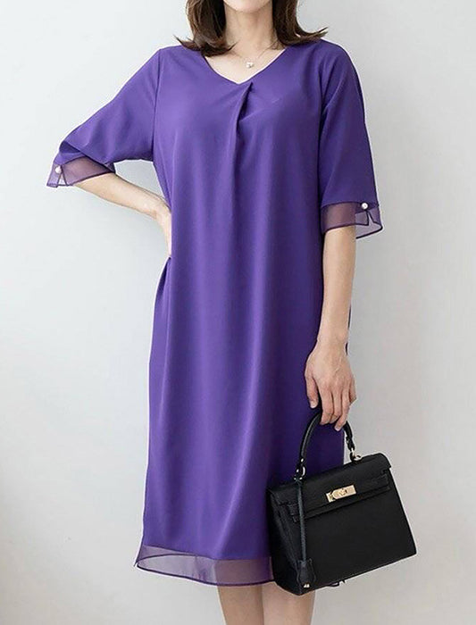 上品シアーワンピース