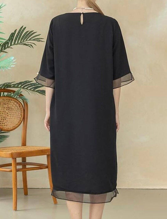 上品シアーワンピース