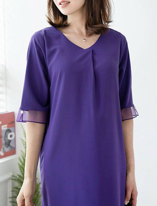 上品シアーワンピース