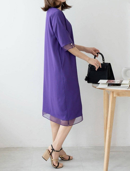 上品シアーワンピース