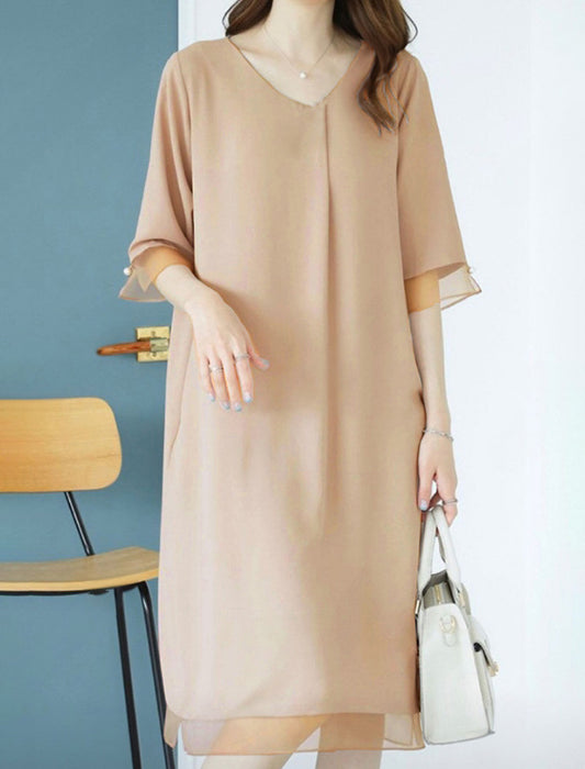 上品シアーワンピース