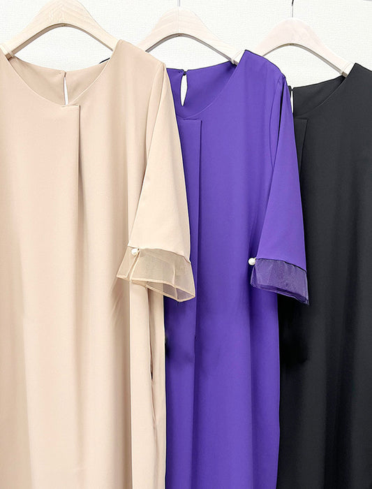 上品シアーワンピース