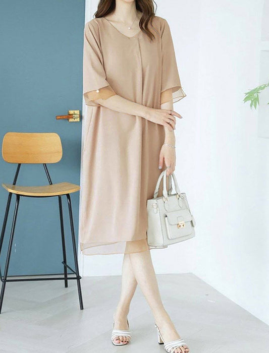 上品シアーワンピース