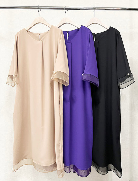 上品シアーワンピース