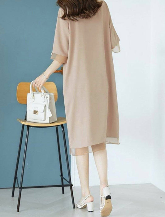 上品シアーワンピース