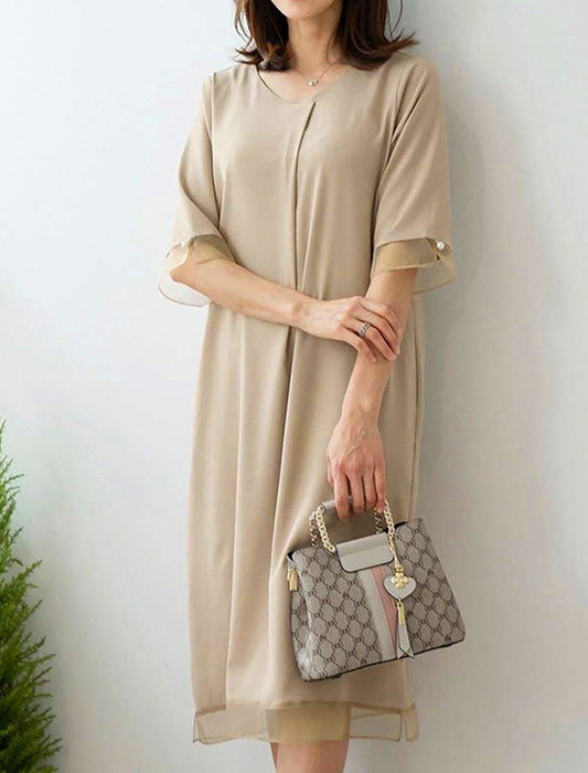 上品シアーワンピース