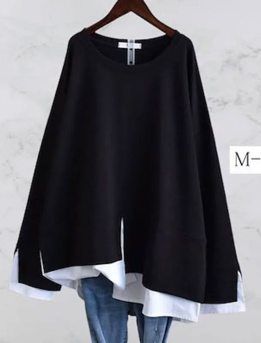 重ね着カットソー　