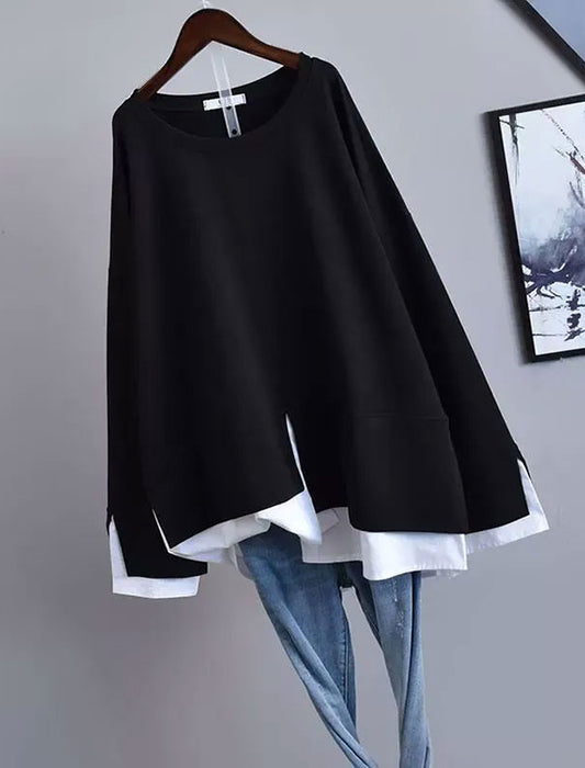 重ね着カットソー　