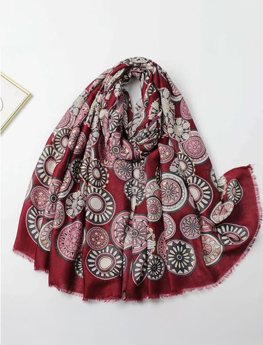 アートサークル柄ストール