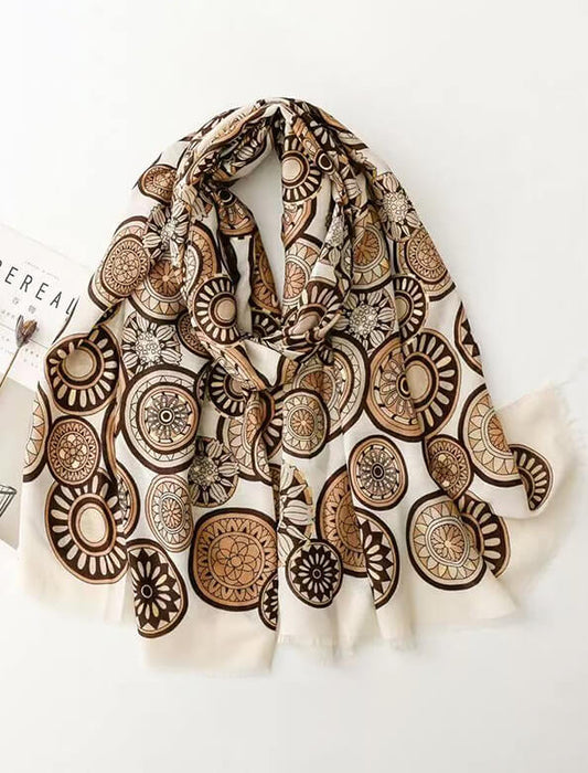 アートサークル柄ストール