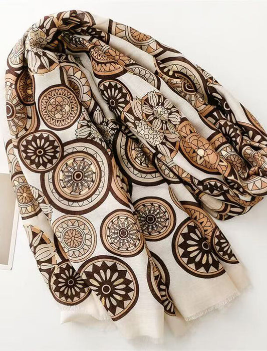 アートサークル柄ストール