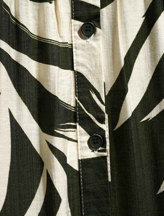 2WAYで使える大判リーフ柄ワンピース