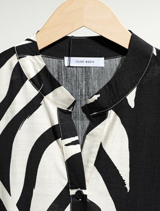 2WAYで使える大判リーフ柄ワンピース