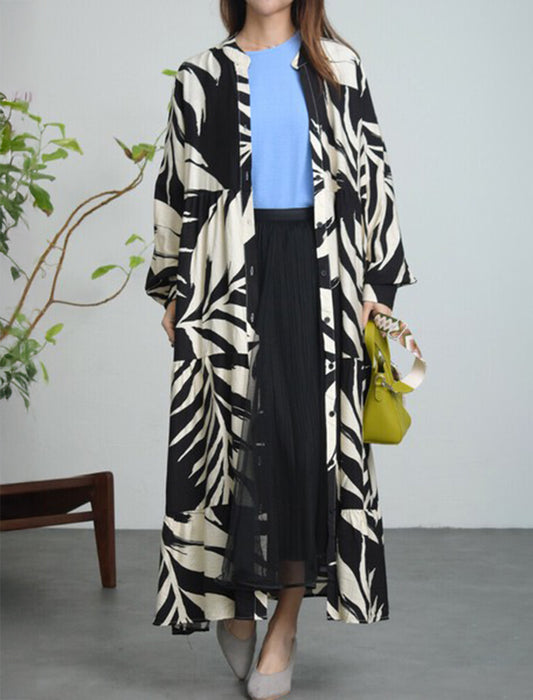 2WAYで使える大判リーフ柄ワンピース