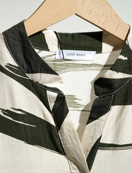 2WAYで使える大判リーフ柄ワンピース