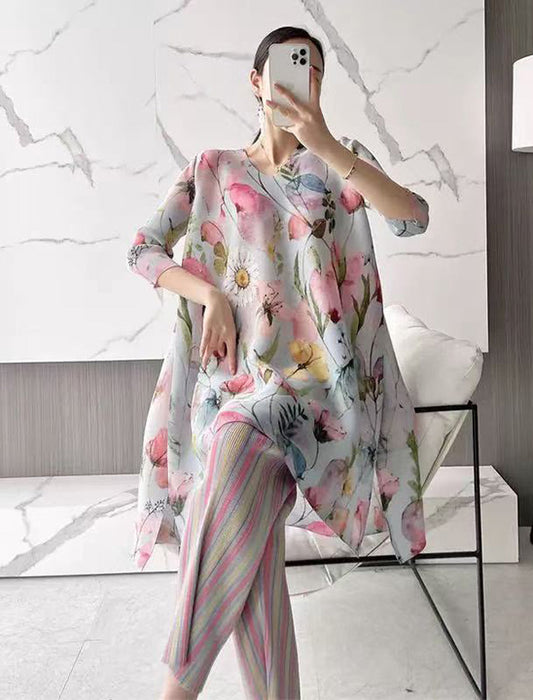 Admiral フラワープリント スカート・トップスセット - メルカリ