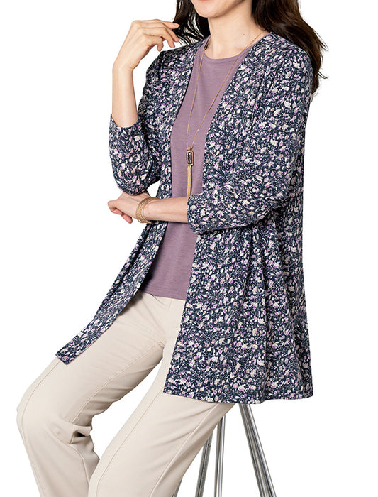 【受注】小花柄エレガンスカットソーアンサンブル