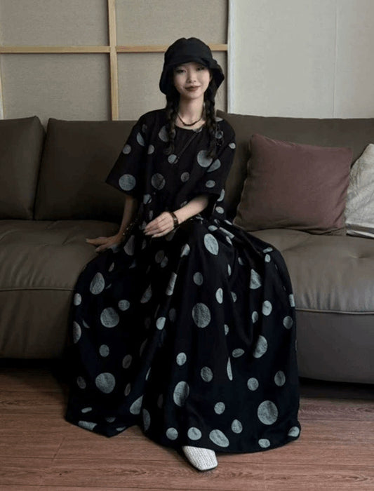 ドットビッグシルエットワンピース