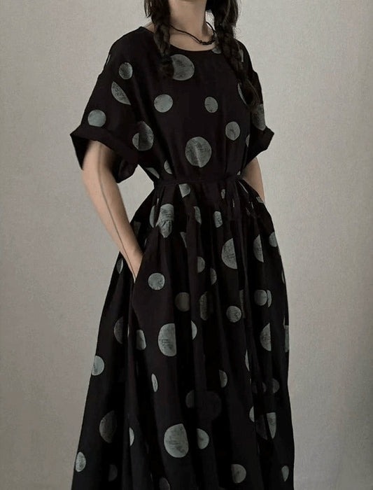 ドットビッグシルエットワンピース