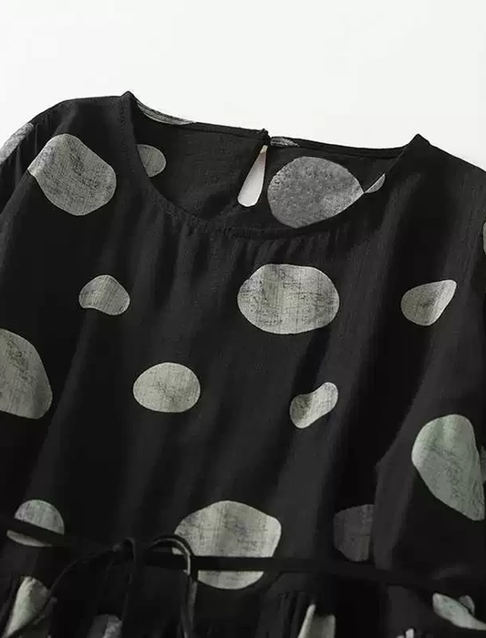 ドットビッグシルエットワンピース