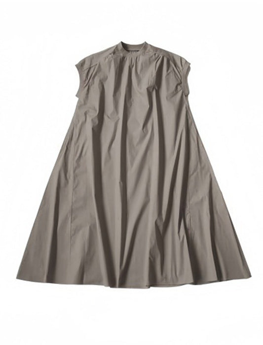 ラウンドネックAラインワンピース