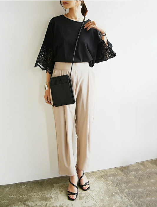 袖レーストップス