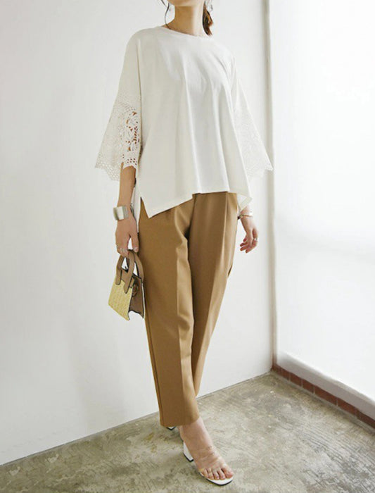 袖レーストップス