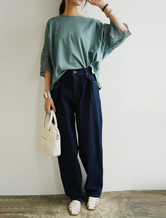 袖レーストップス