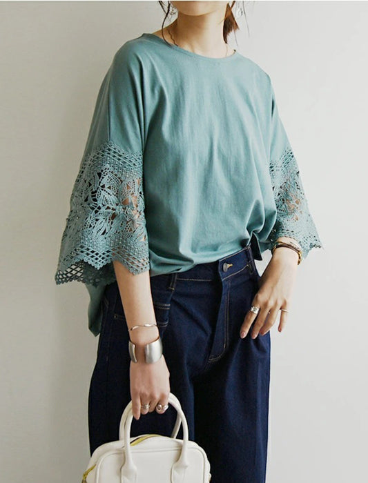 袖レーストップス