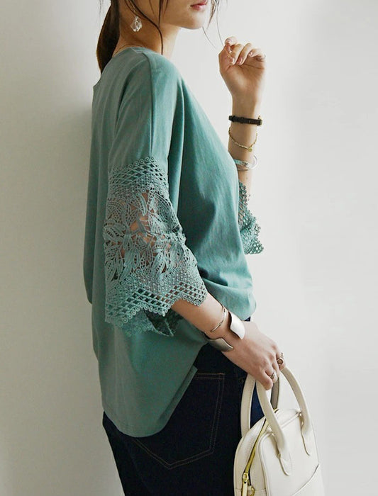 袖レーストップス