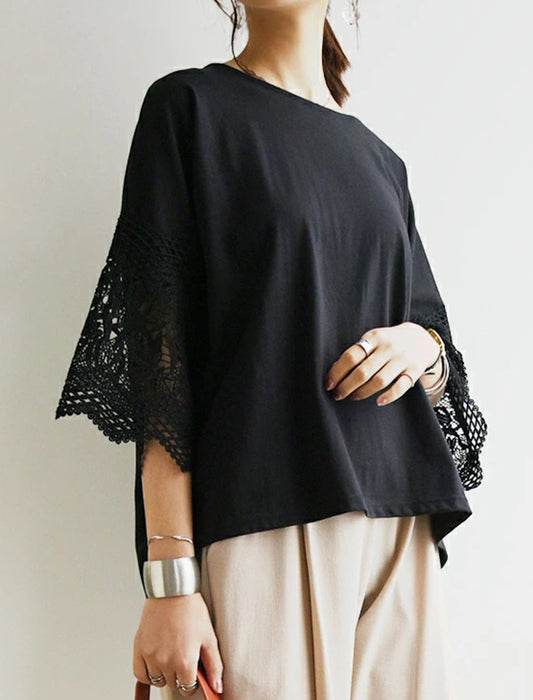 袖レーストップス