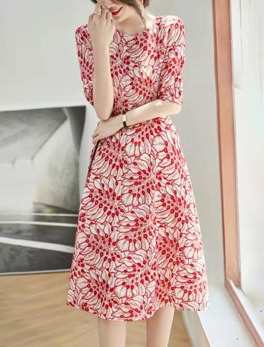 華やか細見えワンピース　