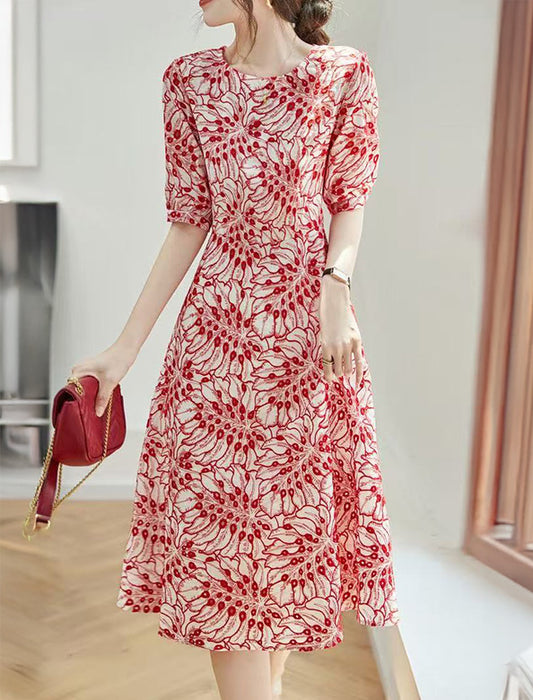 華やか細見えワンピース　